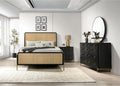 Black and Natural 4 King Bedroom Set