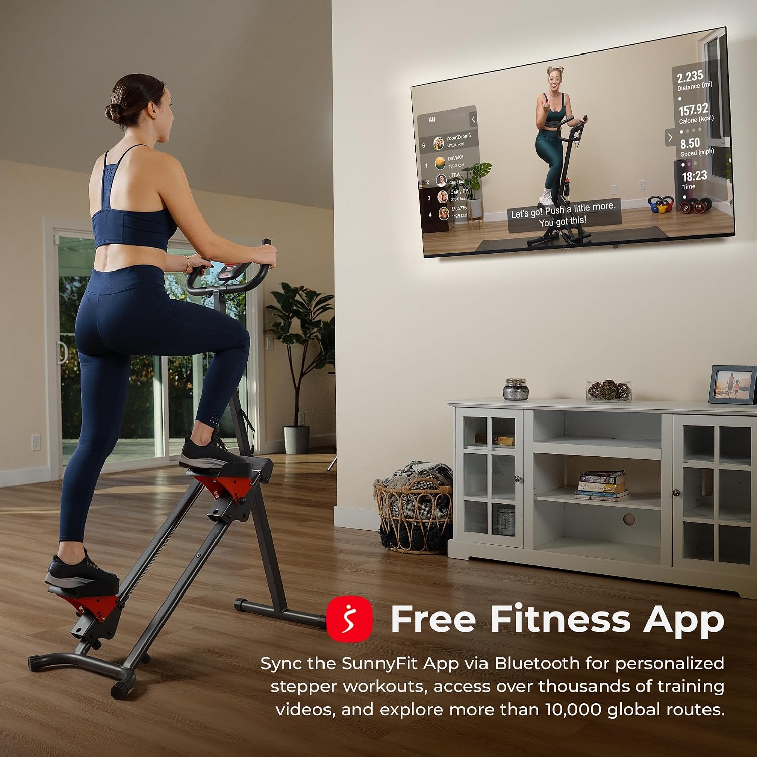 Sunny Health & Fitness Stair Stepper & Climber Exercise Equipment for Home Workout, Compact Cardio Training Machine