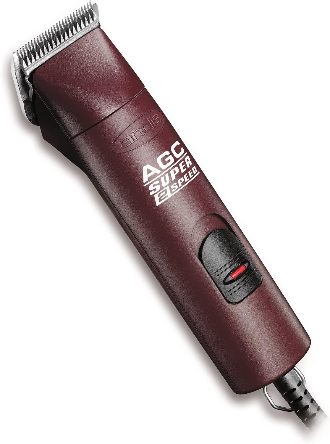 Andis 22685 Professional UltraEdge Super 2-Speed Detachable Blade Clipper – Rotary Motor with Shatter-Proof Housing, Runs Calm & Silent, 14-Inch Cord - for All Coats & Breeds - 120 Volts, Burgundy