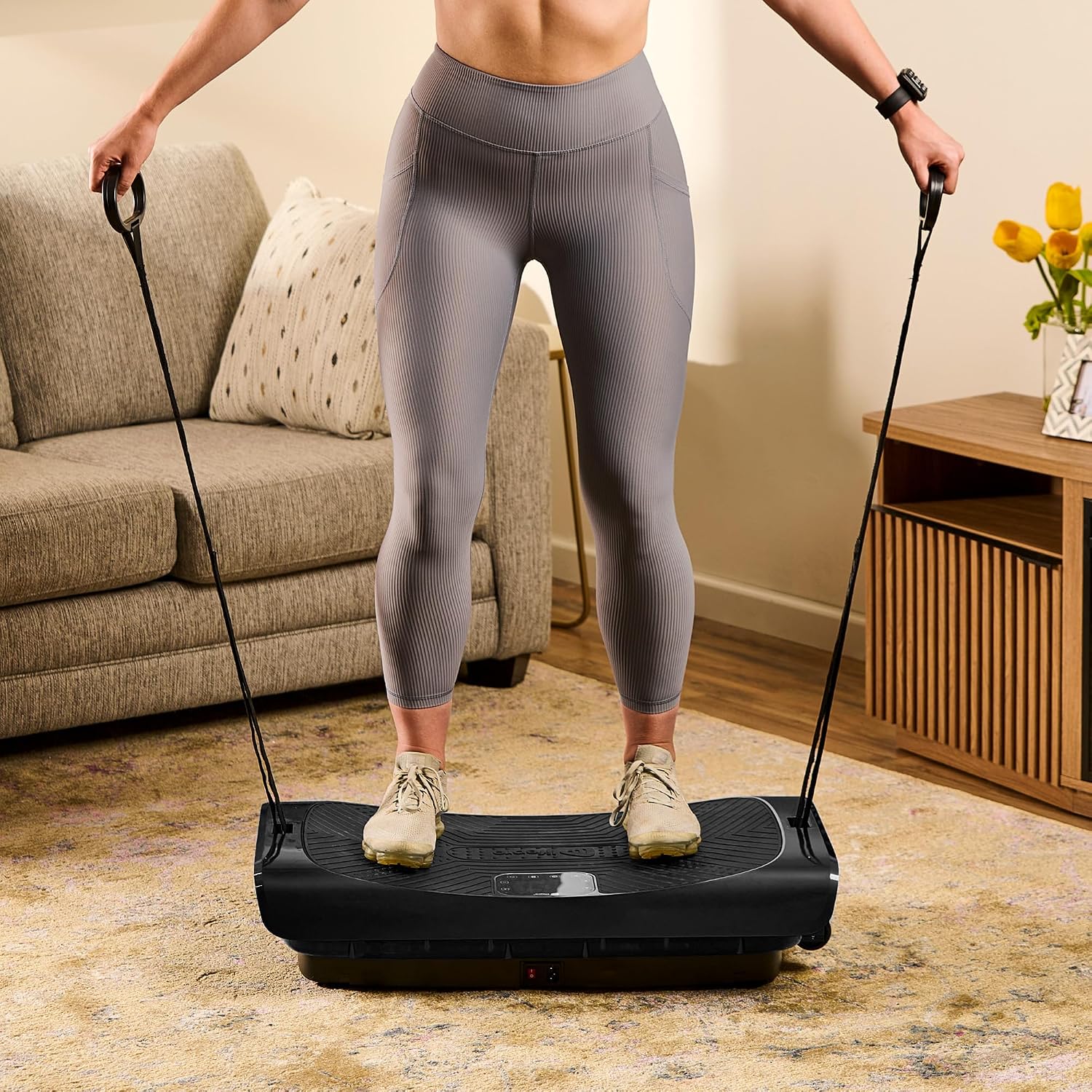 Lifepro 4D Vibration Plate Exercise Machine — Triple Motor, 7 Presets, 60 Speeds Rumblex Plus/Pro Vibrating Platform with Wrist Remote — Whole Body Shaker Vibration Plate for Lymphatic Drainage