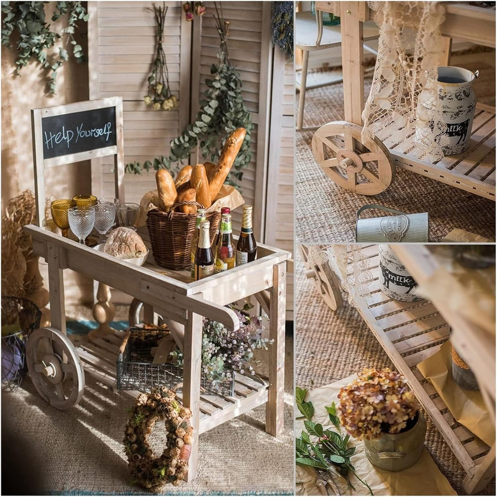 Potting Bench Table,Garden Potting Table, Outdoor Garden Potting Bench Open Shelf Wooden Garden Potting Bench Decorate Plant Gardening Workstation for Flower Shop Courtyard Coffee Shop Display Stand