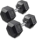 Philosophy Gym Rubber Coated Hex Dumbbell Hand Weights, Pairs