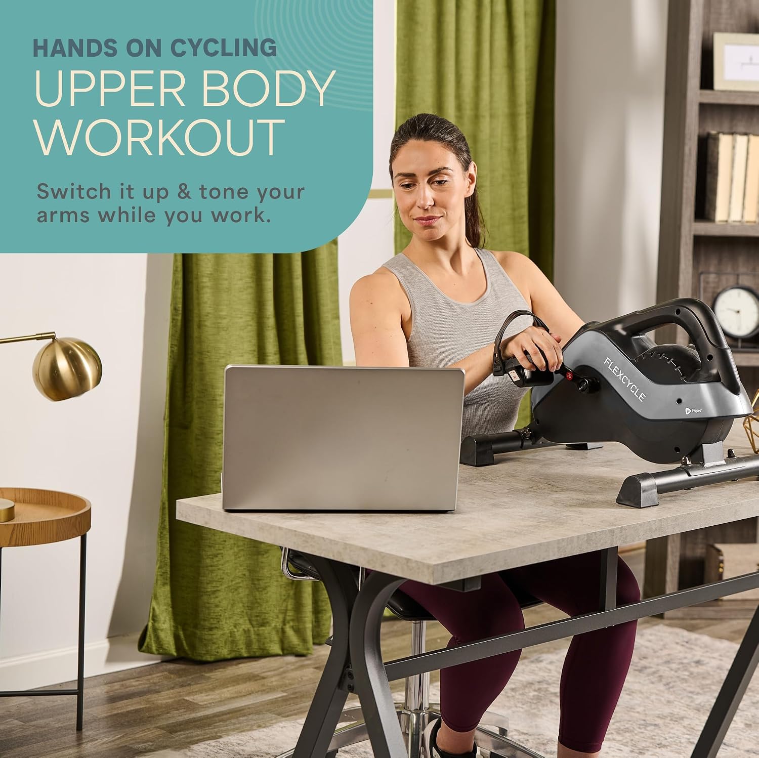 Lifepro Under Desk Elliptical Machine & Mini Bike – Quiet Desk Bike Pedal Exerciser for Seniors – FlexCycle Compact Under-Desk Bike & Foot Cycle Peddler – Portable Exercise Equipment for Home Office