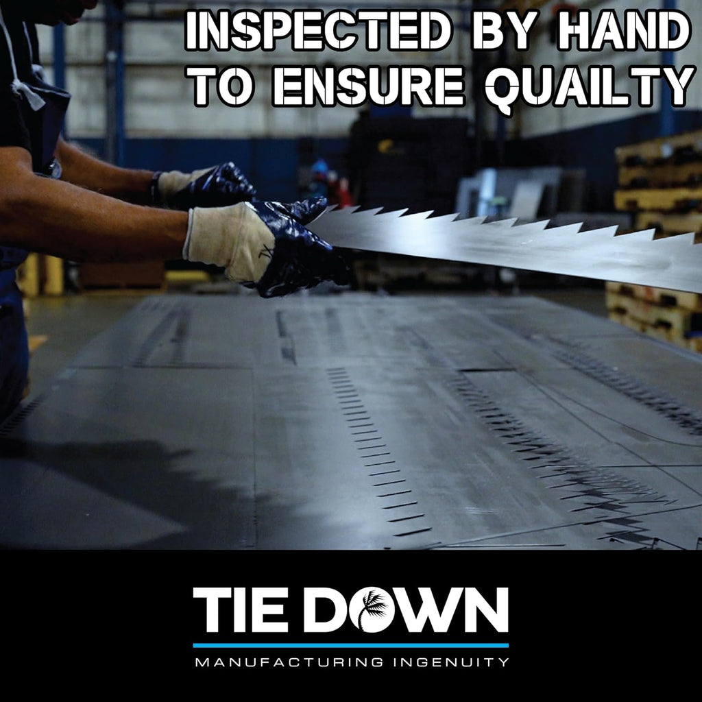 Tie Down 48 inch x 14 inch Metal Landscape Edging Kit, 4 Steel Plates & 4 Steel Connectors - 16 Total Linear feet, for Garden Edging Border, Flowerbeds & Paver Edge, Enhance Landscaping & Flower Beds