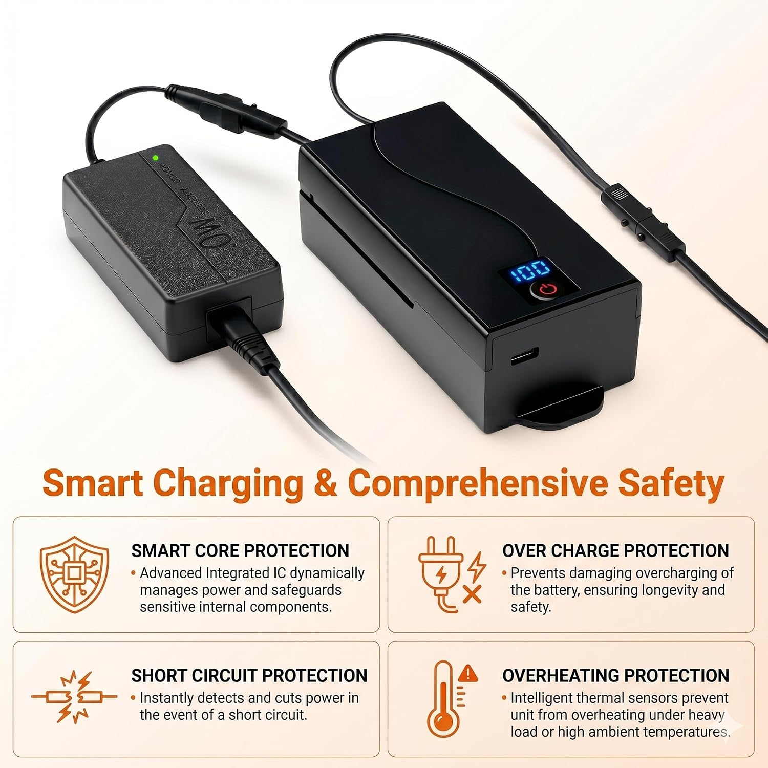 5000mAh Battery Pack for Reclining Furniture - Universal Recliner Battery Pack with LCD Display for Electric Recliners, Sofas, Lift Chairs and Couch - only Compatible with 2-Pin Motion