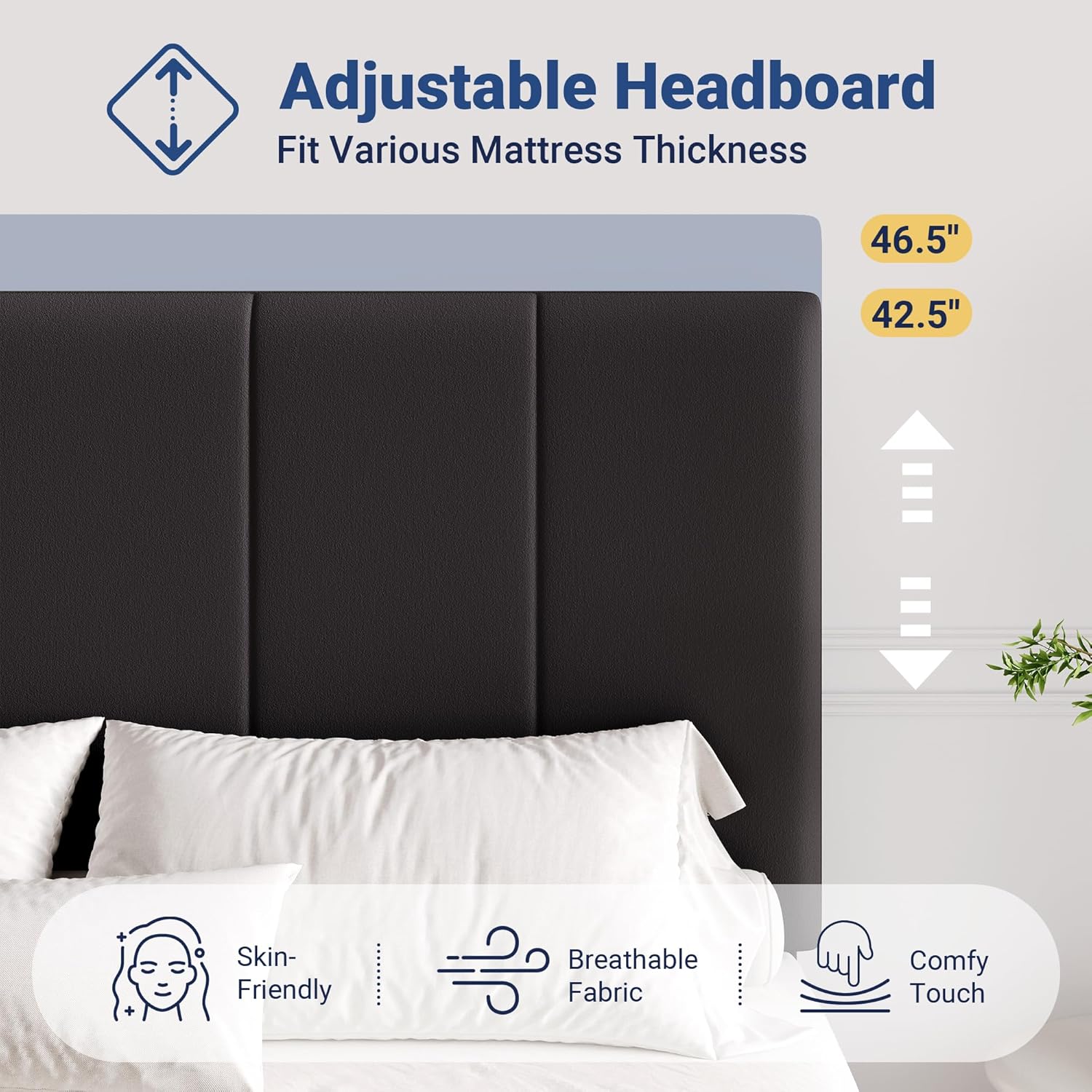 Allewie Queen Size Velvet Lift Up Storage Bed Frame, Vertical Channel Tufted Headboard, Hydrualic Underneath Storage, Upholstered Platform Bed, Wooden Slats Support, No Box Spring Needed, Black