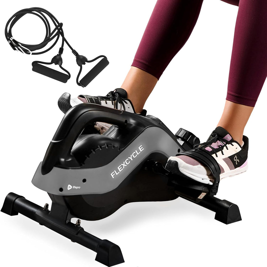 Lifepro Under Desk Elliptical Machine & Mini Bike – Quiet Desk Bike Pedal Exerciser for Seniors – FlexCycle Compact Under-Desk Bike & Foot Cycle Peddler – Portable Exercise Equipment for Home Office
