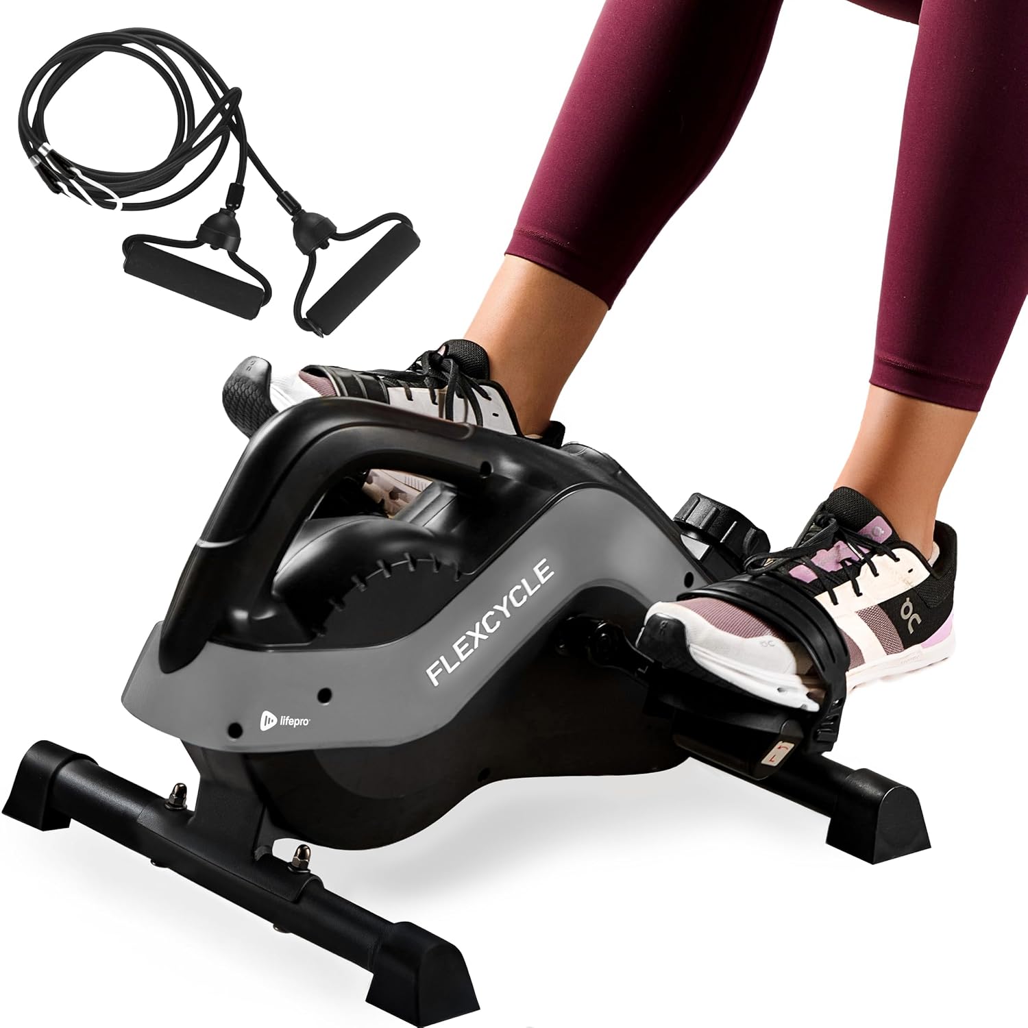 Lifepro Under Desk Elliptical Machine & Mini Bike – Quiet Desk Bike Pedal Exerciser for Seniors – FlexCycle Compact Under-Desk Bike & Foot Cycle Peddler – Portable Exercise Equipment for Home Office