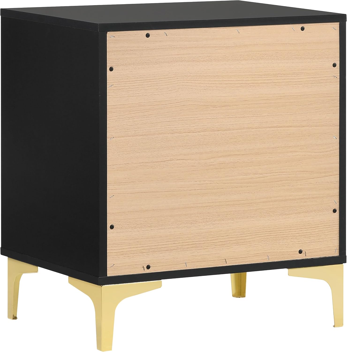 Black,Gold 4 Tufted Panel California King Bedroom Set