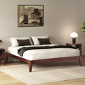 Thor Premium Solid Wood Bed Frame Full, Japanese Joinery Bed Frame with Wood Slat Support, Platform Bed, No Box Spring Needed, Easy Assembly, Minimalist & Modern Style (Mahogany)