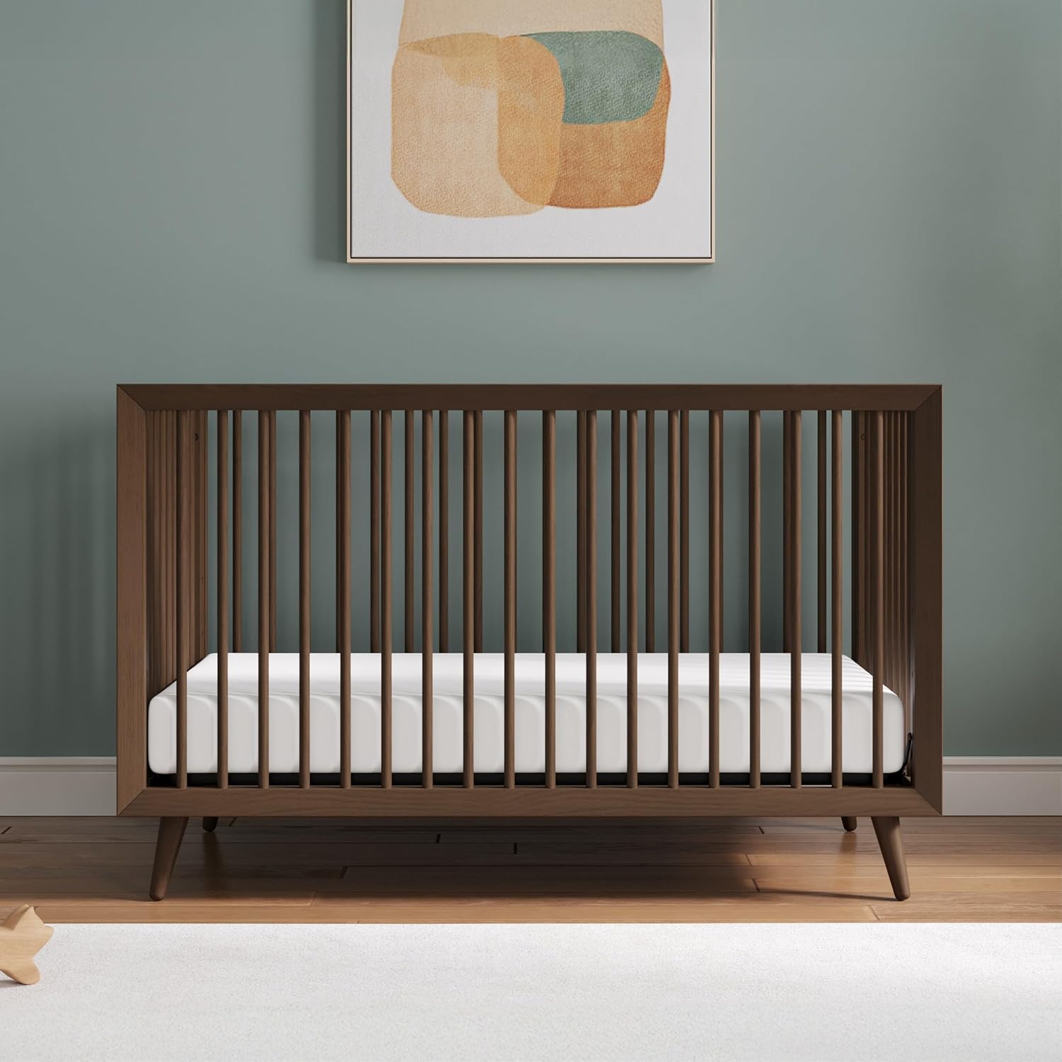 Child Craft Cranbrook Design 4-in-1 Convertible Baby Crib Nursery Furniture Set, Baby Bed and 6 Drawers Double Dresser, for Babies, Toddlers and Kids Bedroom (2 Piece - Toasted Chestnut)