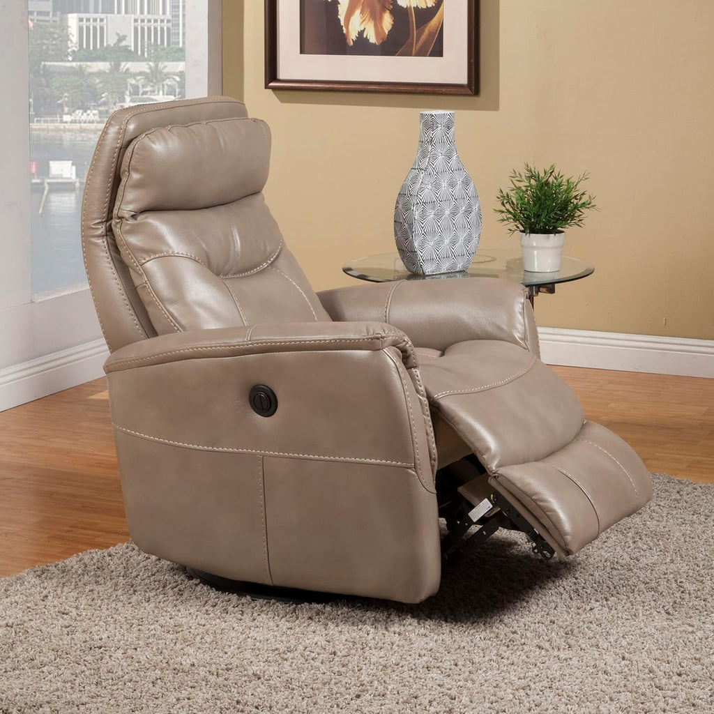 Parker Living Gemini - Linen Power Swivel Glider Recliner Two Pack in Soft Linen Fabric Reclining Nursery Chairs with 90% Polyester and 10% PU for Comfortable Nursing