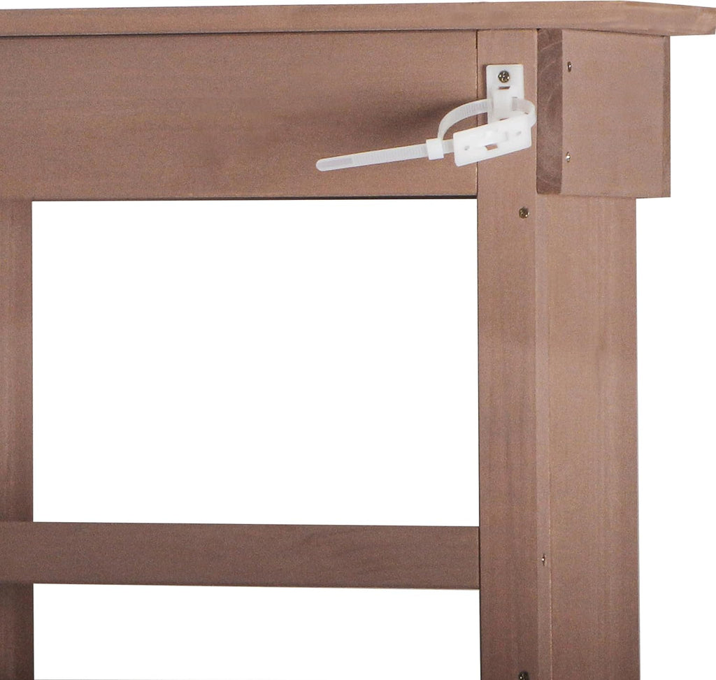 Rustic Design Garden Potting Bench Table with 3 Tiers Shelf and Ample Drawers, Large Gardening Workstation with Fir Wood Frame for Outdoor Space