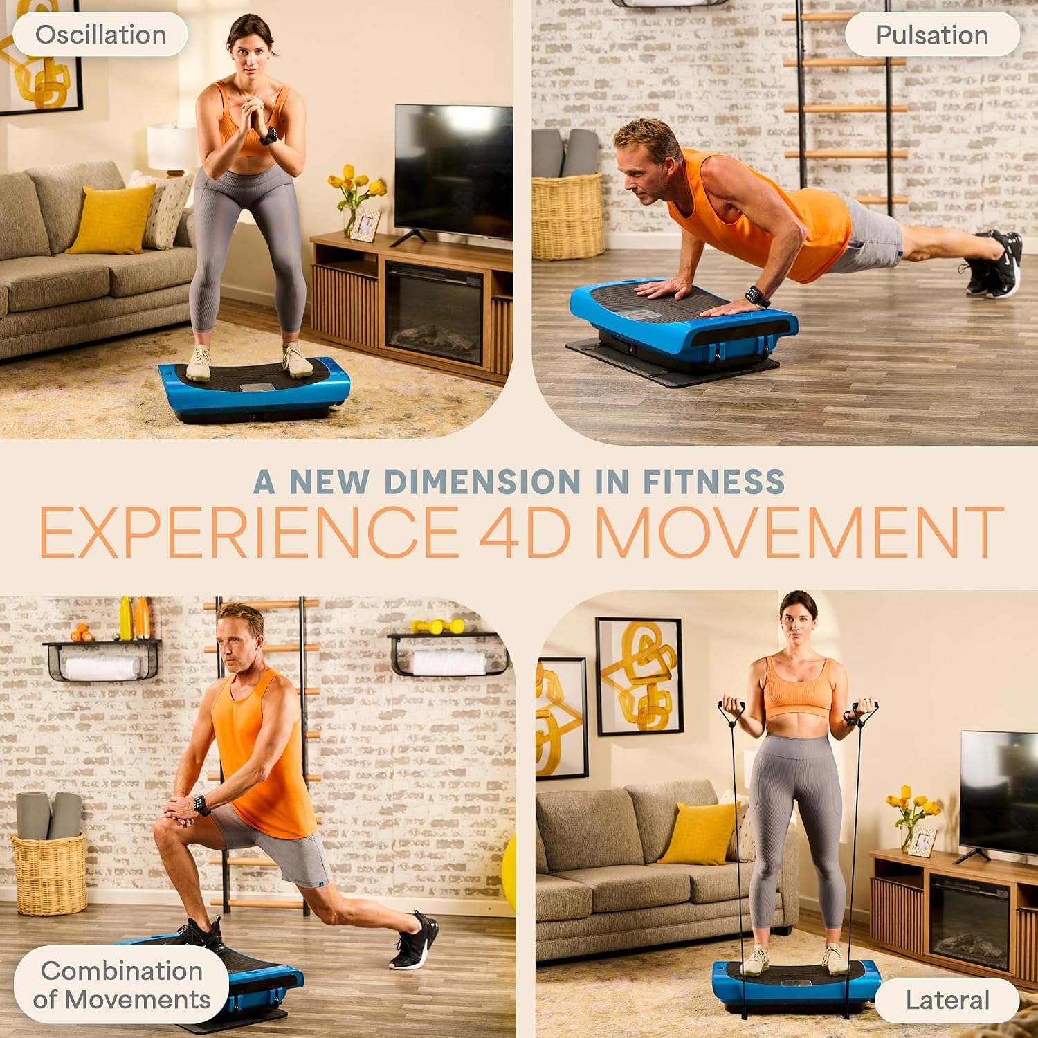 Lifepro 4D Vibration Plate Exercise Machine — Triple Motor, 7 Presets, 60 Speeds Rumblex Plus/Pro Vibrating Platform with Wrist Remote — Whole Body Shaker Vibration Plate for Lymphatic Drainage