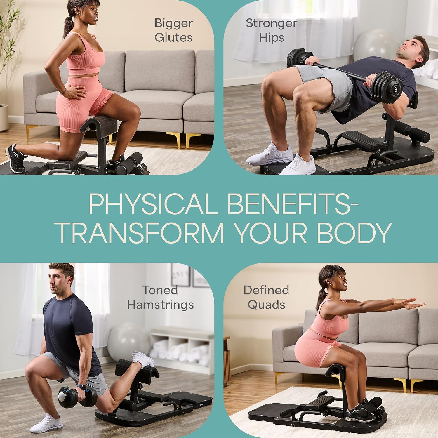 Lifepro Hip Thrust Machine – Adjustable Glutes Workout Equipment for Home – GluteBlast Foldable Booty Builder, Sissy Squat Machine, Thrust Glute Bench, Home Gym Glute Workout