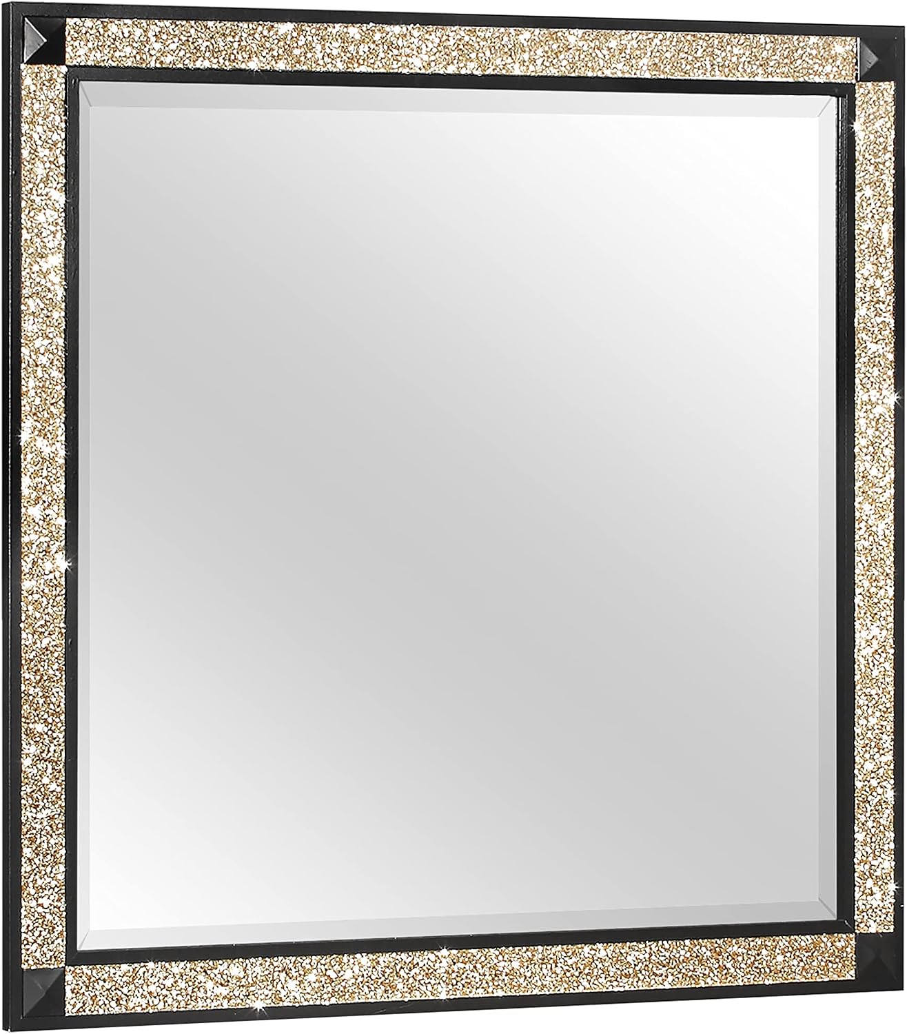 Black,Gold King 5PC Bedroom Set