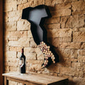 NEONSİGN Italy Map Wine Cork Holder Metal Italy Map Decor Sign Wine Bar Pub Home Decoration (Black, 24 inch)