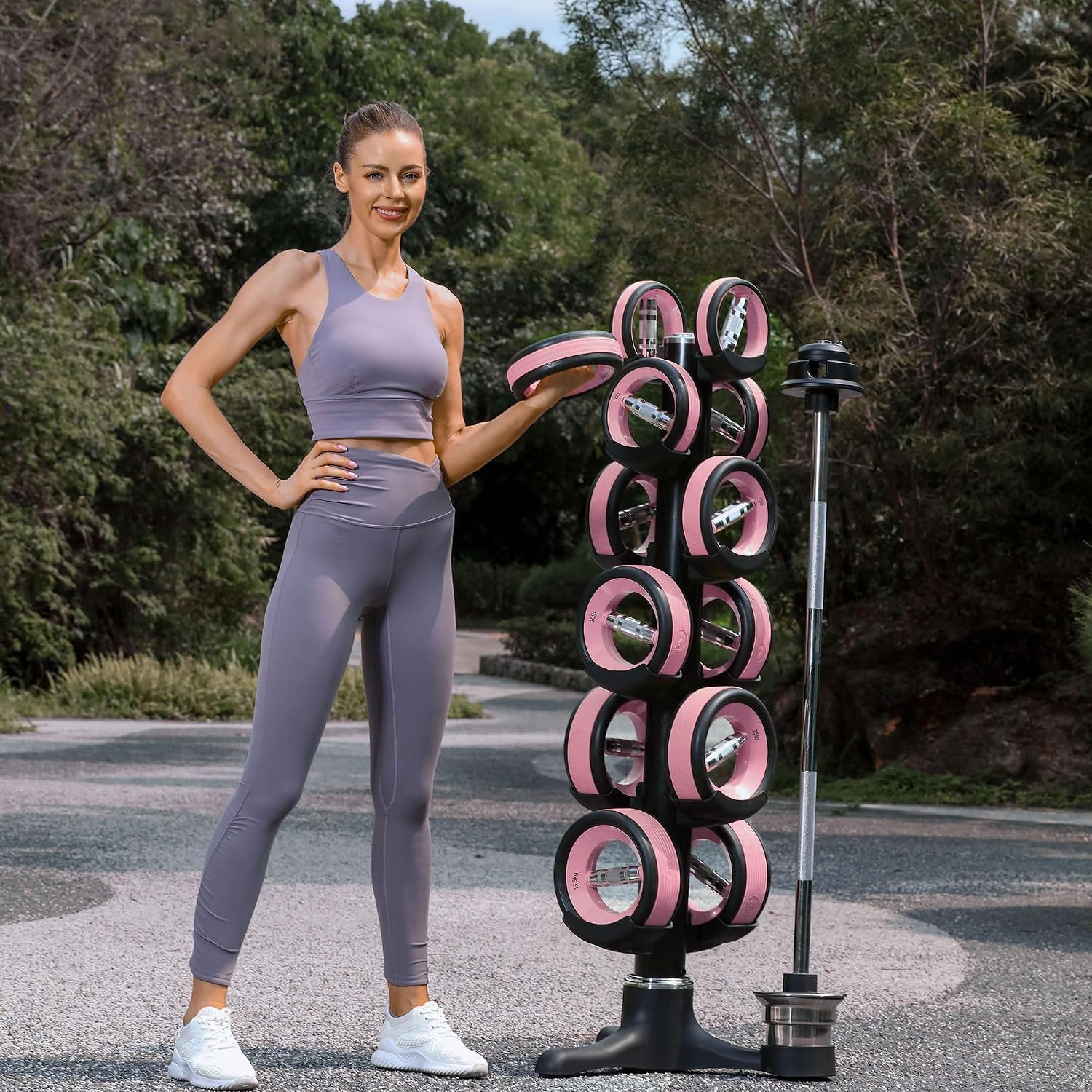 Dumbbell Weight Plates –Dual Purpose Ergonomic Fitness Equipment, Multifunctional Design for Strength Training, Full Body Workouts and Home Gym