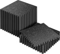 SUPERJARE 0.56'' Thick 36 Pcs 144 Sq Ft Rubber Top Exercise Equipment Mats, High Density EVA Foam Mats with Rubber Top, Interlocking Gym Flooring for Home Gym, Protective Workout Mat, Black/Grey