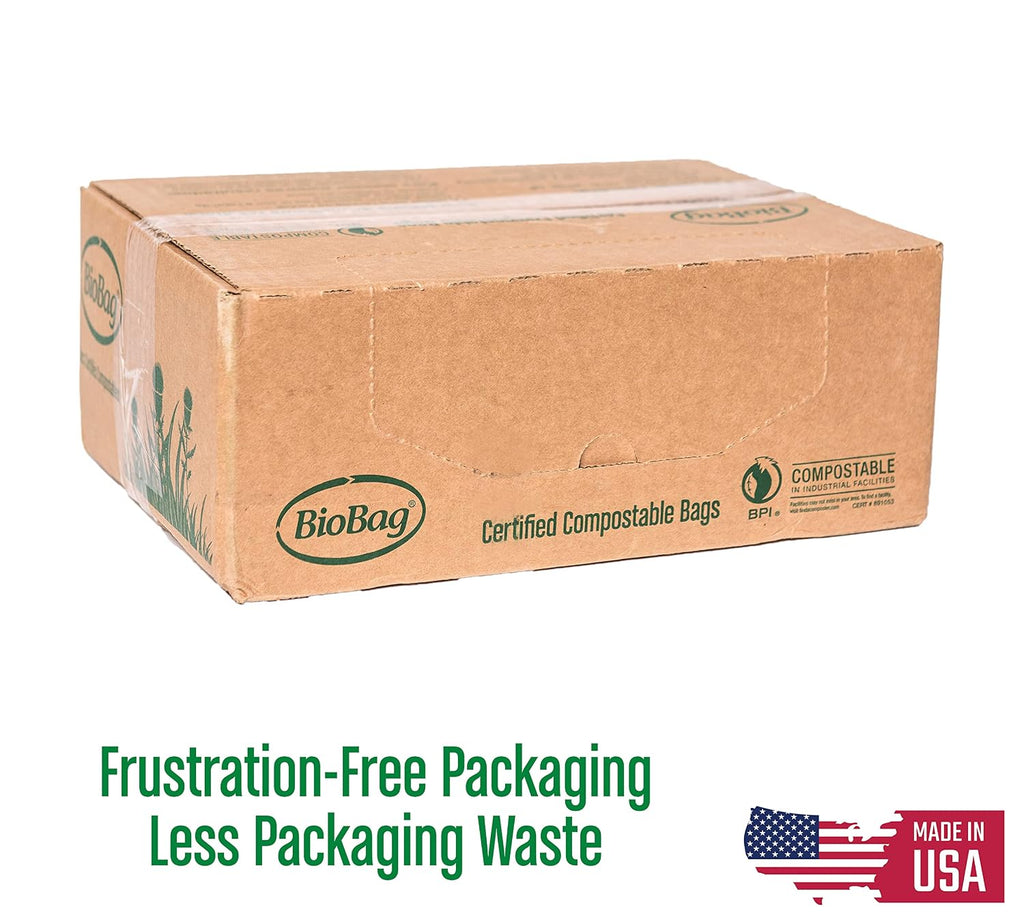BioBag (USA) The Original Compostable Bag, 64 Gallon, 60 Count, 100% Certified & (USA) The Original Compostable Bag, 23 Gallon, 120 Count, 100% Certified Compostable Trash