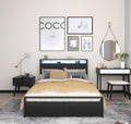 Bellemave Full Size Bed Frame with 2 Storage Drawers and Charging, Full Size Bed Frame with Headboard and Charging Station and with Led Lightstation, No Box Spring Needed, (Full, Black)