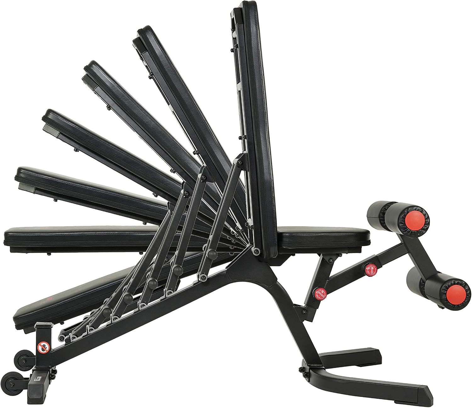 Sunny Health & Fitness Adjustable Weight Bench for Home Gym Strength Training, Incline/Decline, Multi-Position, High Weight Capacity