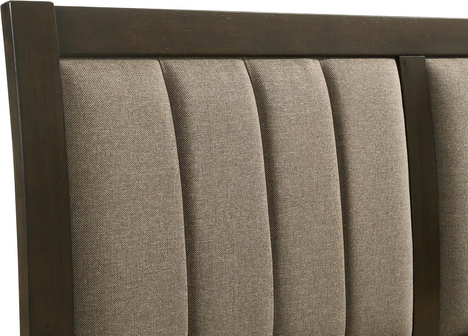 Coaster Home Furnishings Wilkes Transitional 5-Piece Bedroom Set Fabric Upholstered Full Size Panel Bed Frame 51-inch Headboard Dark Cocoa 224421F-S5