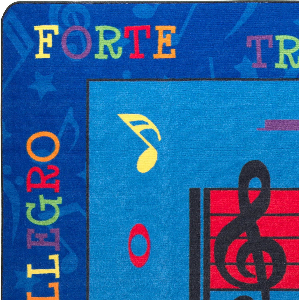 Flagship Carpets Fun with Music Colorful Musical Notes Classroom Educational Area Rug for Kids and Teachers, Durable Quality for Schools, Preschool, Daycare, Learning Centers, 7'6' x 12'