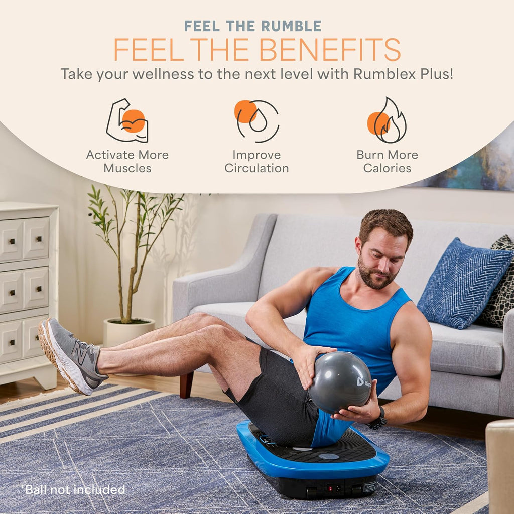 Lifepro 4D Vibration Plate Exercise Machine — Triple Motor, 7 Presets, 60 Speeds Rumblex Plus/Pro Vibrating Platform with Wrist Remote — Whole Body Shaker Vibration Plate for Lymphatic Drainage