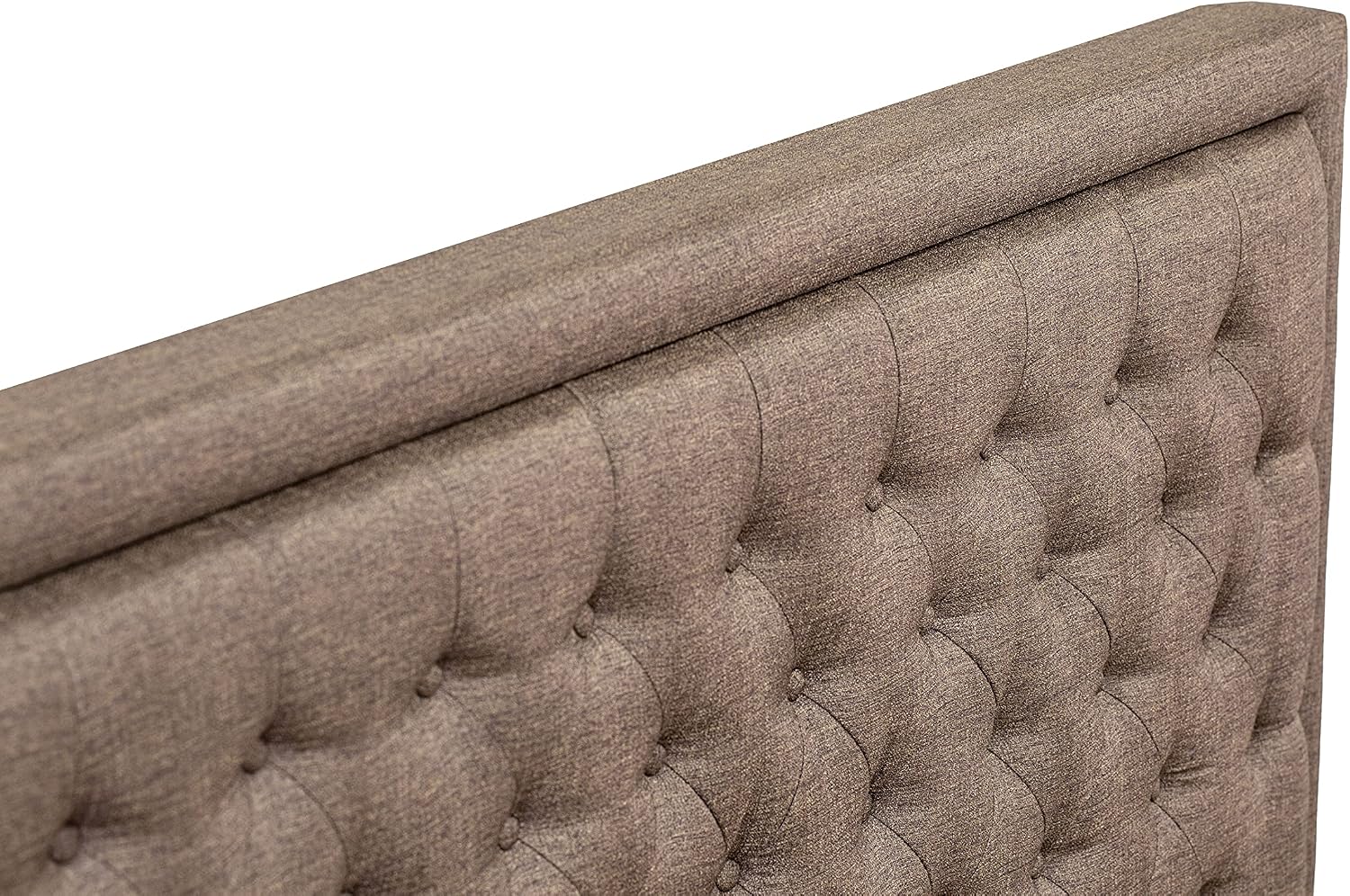East West Furniture KD18F-1BF07 2 Piece Full Bed Set - 1 Platform Bed Frame Brown Linen Fabric Padded and Button Tufted Headboard with 1 Nightstand Bedroom - Distressed Jacobean Finish Nightstand