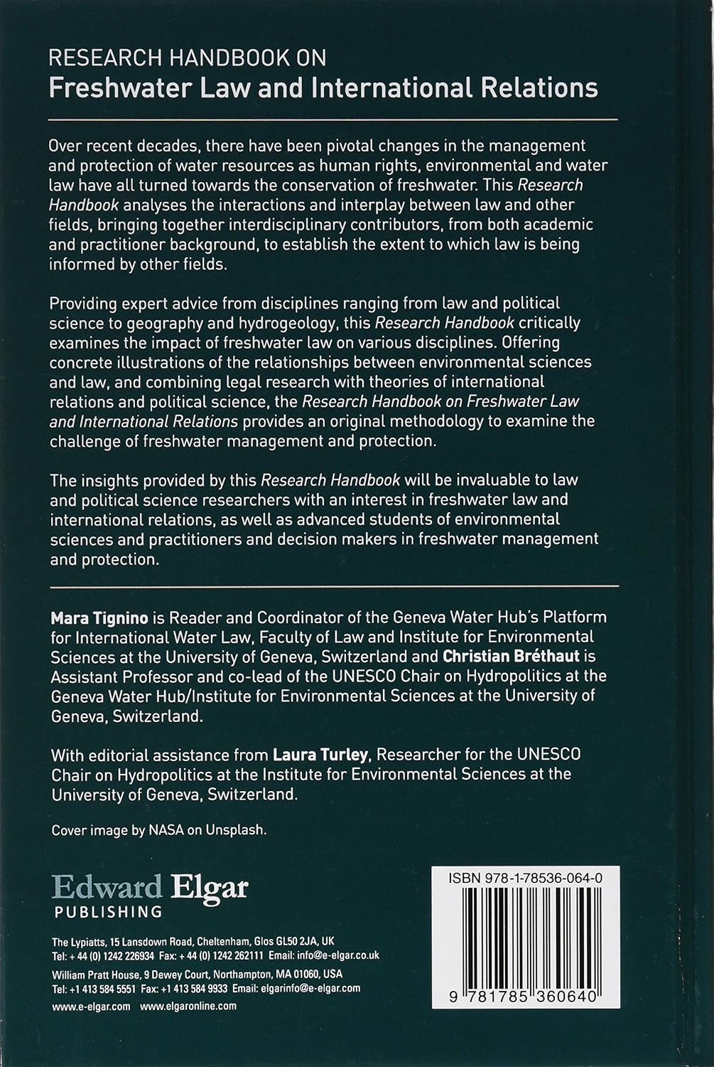 Research Handbook on Freshwater Law and International Relations (Research Handbooks in Environmental Law series)