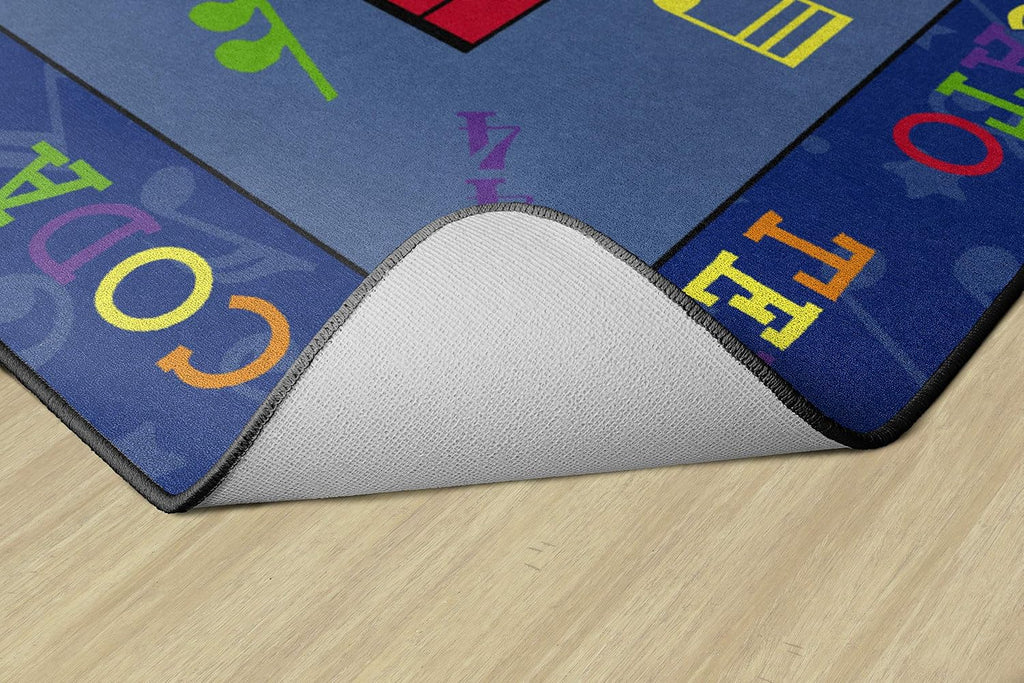 Flagship Carpets Fun with Music Colorful Musical Notes Classroom Educational Area Rug for Kids and Teachers, Durable Quality for Schools, Preschool, Daycare, Learning Centers, 7'6' x 12'