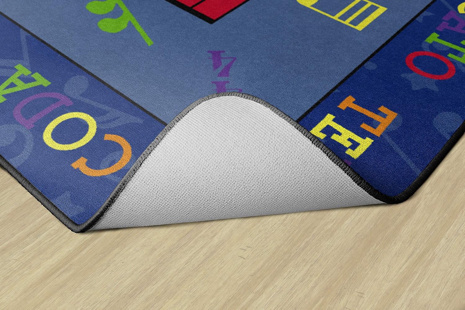Flagship Carpets Fun with Music Colorful Musical Notes Classroom Educational Area Rug for Kids and Teachers, Durable Quality for Schools, Preschool, Daycare, Learning Centers, 7'6' x 12'