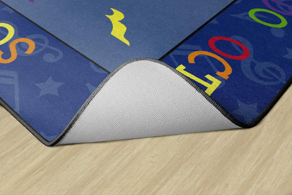 Flagship Carpets Fun with Music Colorful Musical Notes Classroom Educational Area Rug for Kids and Teachers, Durable Quality for Schools, Preschool, Daycare, Learning Centers, 10'6' x 13'2'