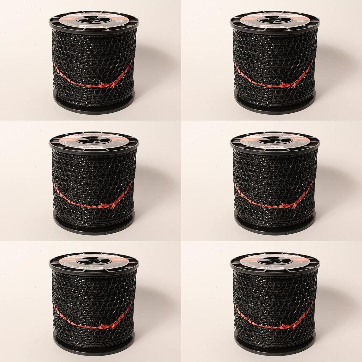 Echo 6 PK 330095073 .095' Black Diamond Trimmer Line Spool 885' Square Twisted