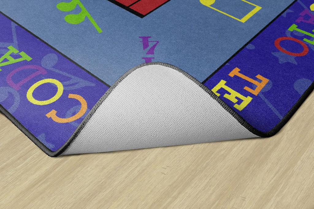 Flagship Carpets Fun with Music Colorful Musical Notes Classroom Educational Area Rug for Kids and Teachers, Durable Quality for Schools, Preschool, Daycare, Learning Centers, 7'6' x 12'