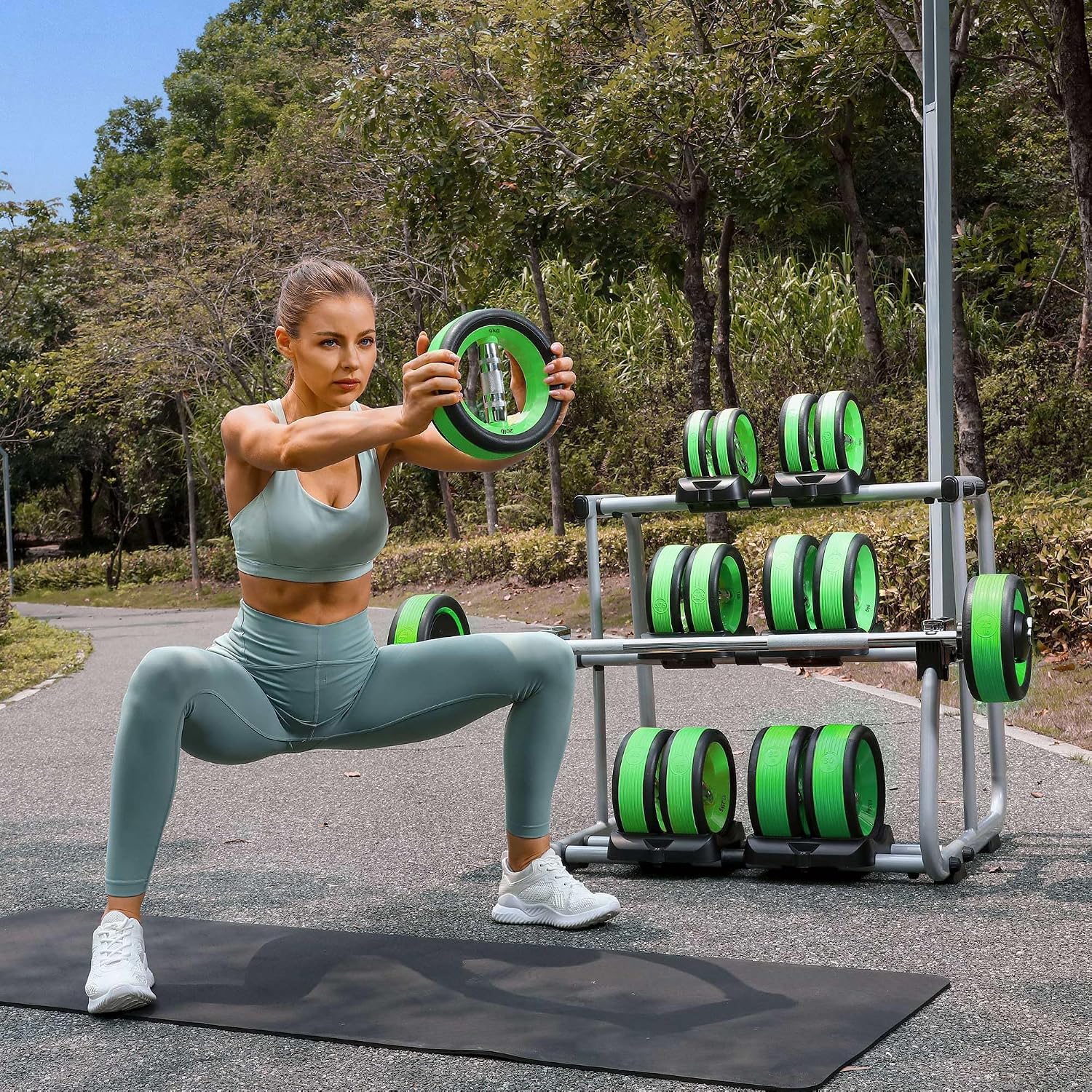 Dumbbell Weight Plates –Dual Purpose Ergonomic Fitness Equipment, Multifunctional Design for Strength Training, Full Body Workouts and Home Gym