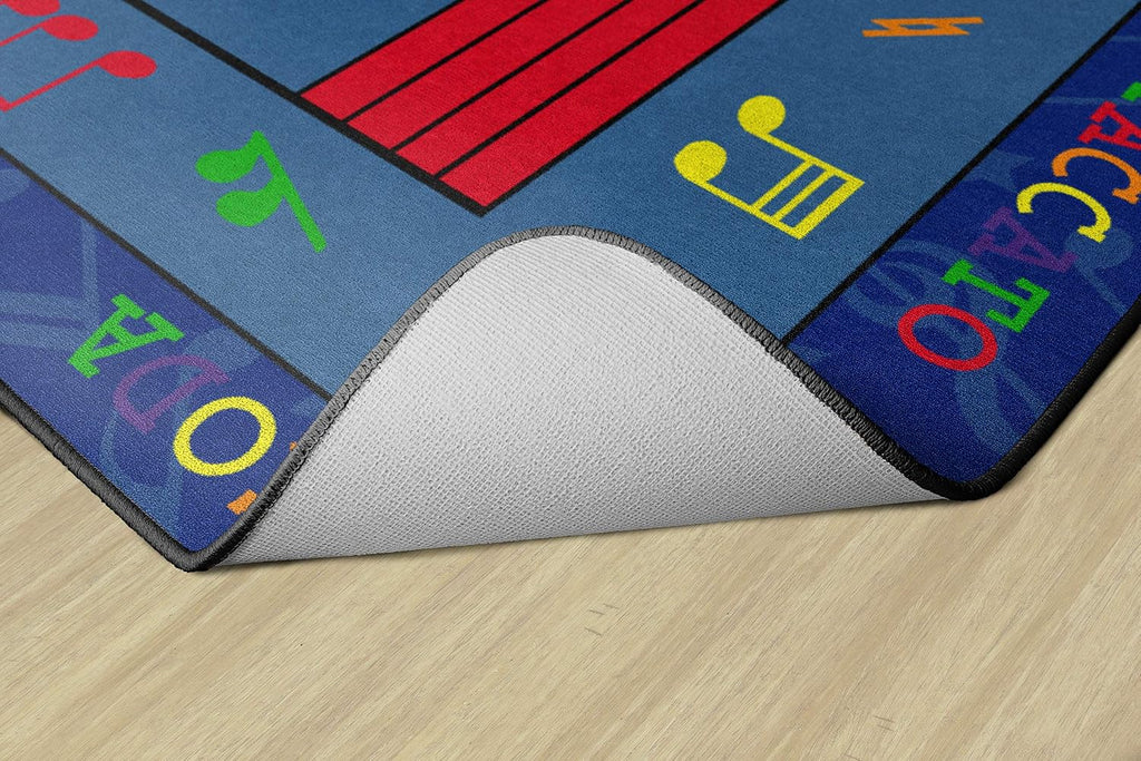 Flagship Carpets Fun with Music Colorful Musical Notes Classroom Educational Area Rug for Kids and Teachers, Durable Quality for Schools, Preschool, Daycare, Learning Centers, 5'10' x 8'4'