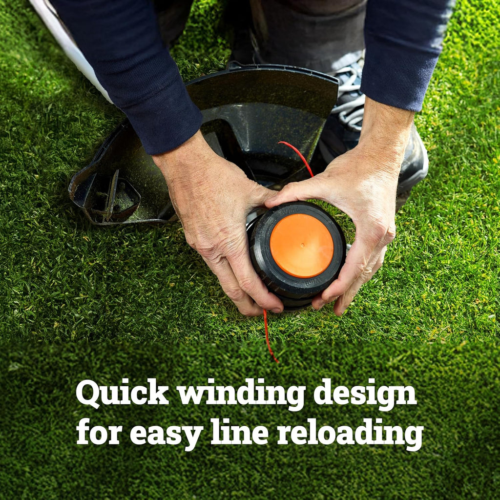 Worx Cordless String Trimmer, 15' Electric Weed Wacker with Dual-exit Bump-Feed Head, 25CC Gas-Like 40V Weed Eater with Brushless Motor, 2 × 4.0 Ah Batteries & Charger Included, WG185