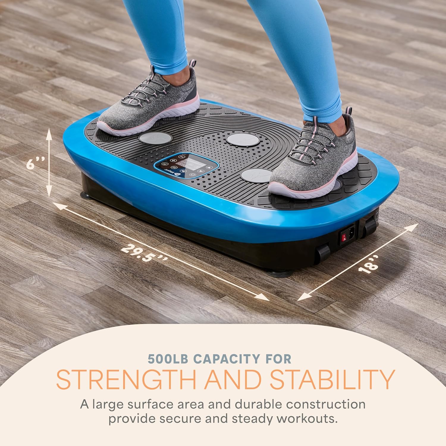 Lifepro 4D Vibration Plate Exercise Machine — Triple Motor, 7 Presets, 60 Speeds Rumblex Plus/Pro Vibrating Platform with Wrist Remote — Whole Body Shaker Vibration Plate for Lymphatic Drainage