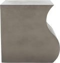 SAFAVIEH Outdoor Collection Mazza Modern Dark Grey Concrete Accent Table (Fully Assembled)
