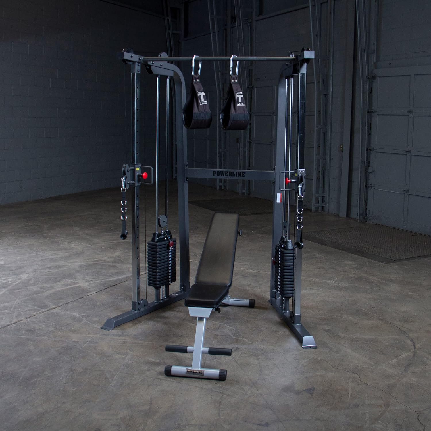 Body-Solid Powerline Cable Crossover Exercise Machine for Home & Commercial Gym, Functional Training Center with Dual Weights Stack for Cable Workout