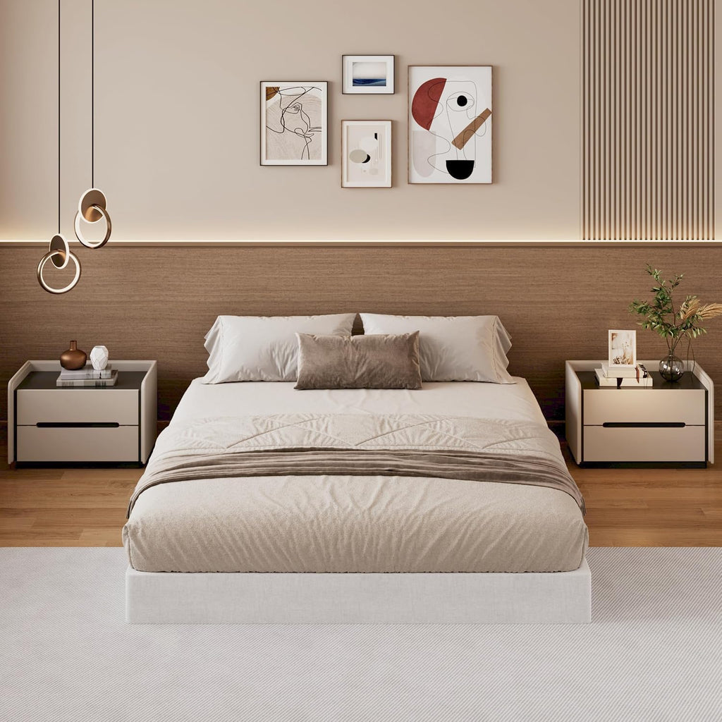 SHLAND Box Springs King 6 Inch High King Size Box Spring Strong Metal Frame Mattress Foundation with Fabric Cover, Box Spring King Size Bed, Easy Assembly