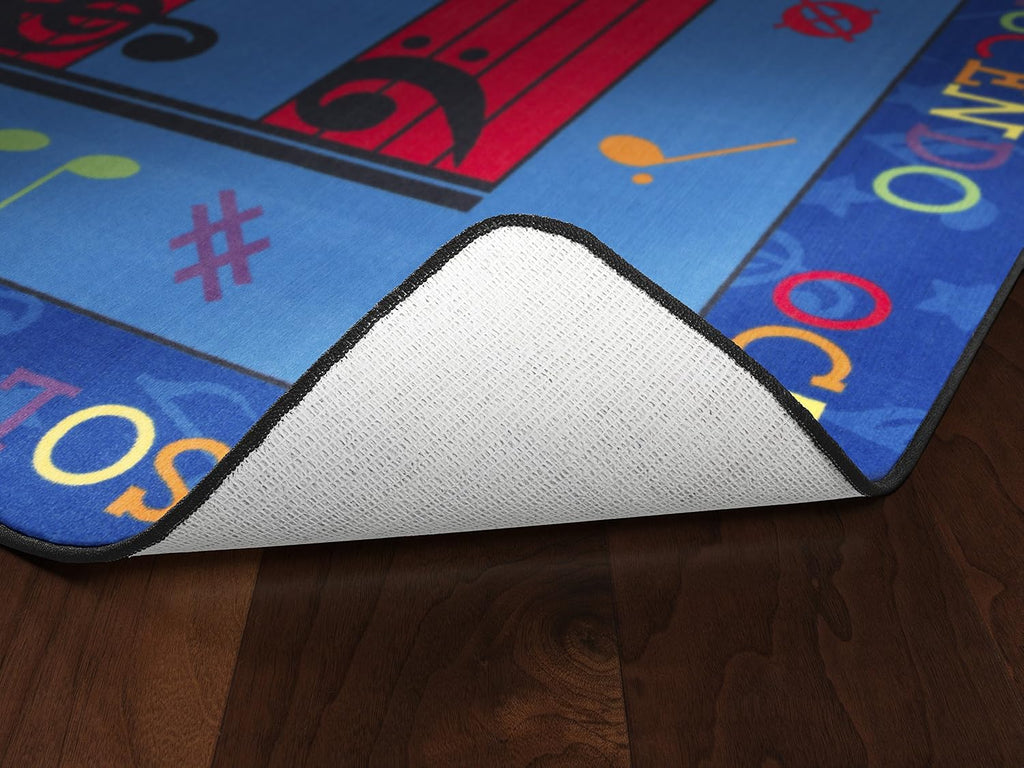 Flagship Carpets Fun with Music Colorful Musical Notes Classroom Educational Area Rug for Kids and Teachers, Durable Quality for Schools, Preschool, Daycare, Learning Centers, 7'6' x 12'