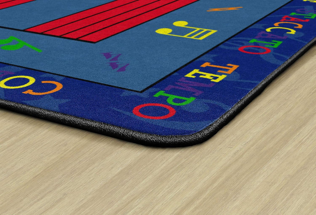 Flagship Carpets Fun with Music Colorful Musical Notes Classroom Educational Area Rug for Kids and Teachers, Durable Quality for Schools, Preschool, Daycare, Learning Centers, 5'10' x 8'4'