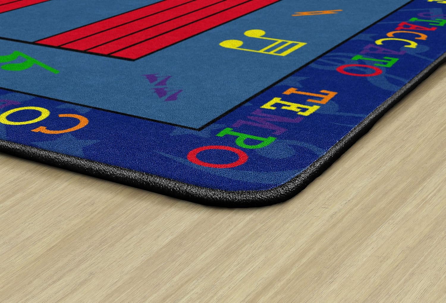 Flagship Carpets Fun with Music Colorful Musical Notes Classroom Educational Area Rug for Kids and Teachers, Durable Quality for Schools, Preschool, Daycare, Learning Centers, 5'10' x 8'4'