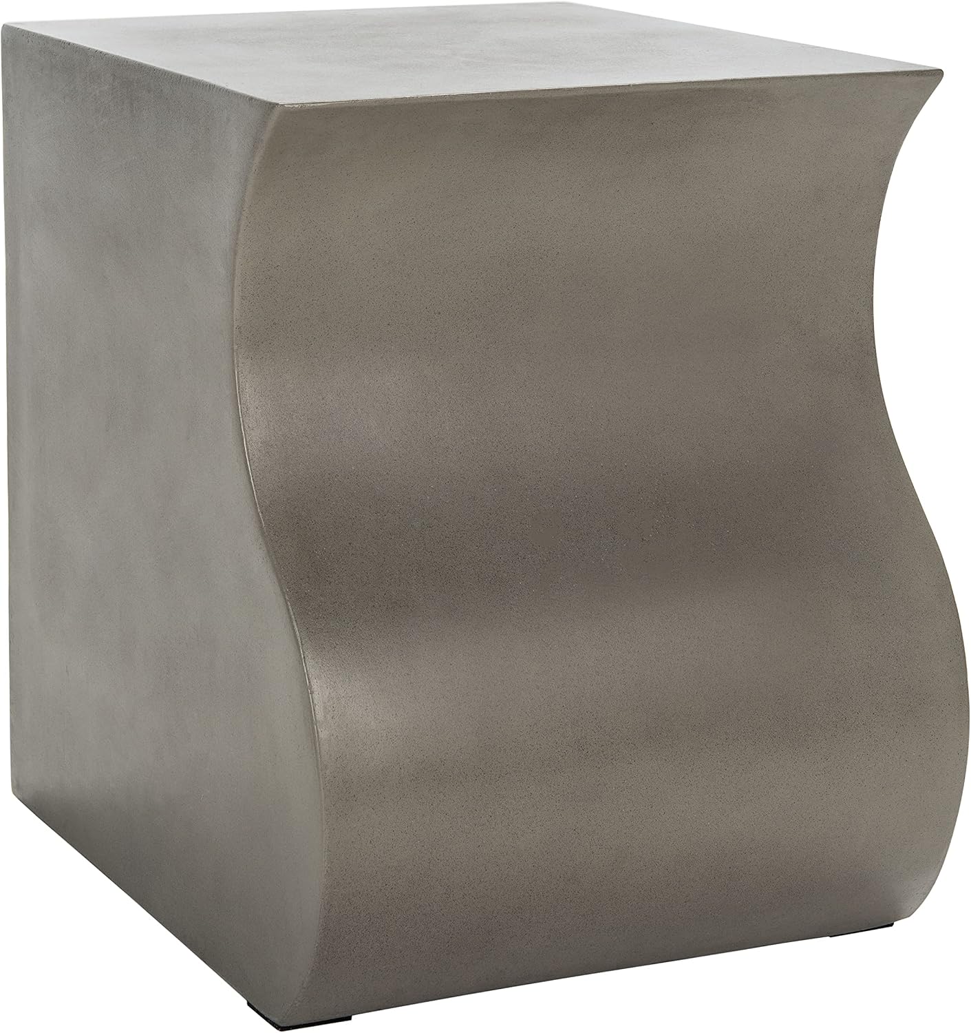 SAFAVIEH Outdoor Collection Mazza Modern Dark Grey Concrete Accent Table (Fully Assembled)