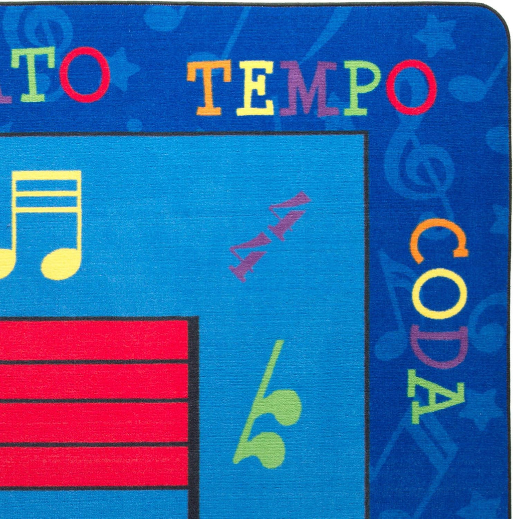 Flagship Carpets Fun with Music Colorful Musical Notes Classroom Educational Area Rug for Kids and Teachers, Durable Quality for Schools, Preschool, Daycare, Learning Centers, 10'6' x 13'2'