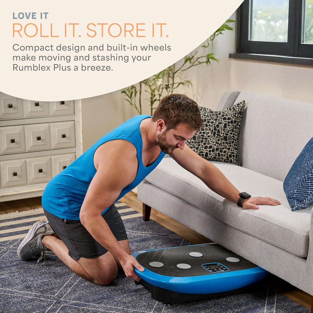 Lifepro 4D Vibration Plate Exercise Machine — Triple Motor, 7 Presets, 60 Speeds Rumblex Plus/Pro Vibrating Platform with Wrist Remote — Whole Body Shaker Vibration Plate for Lymphatic Drainage