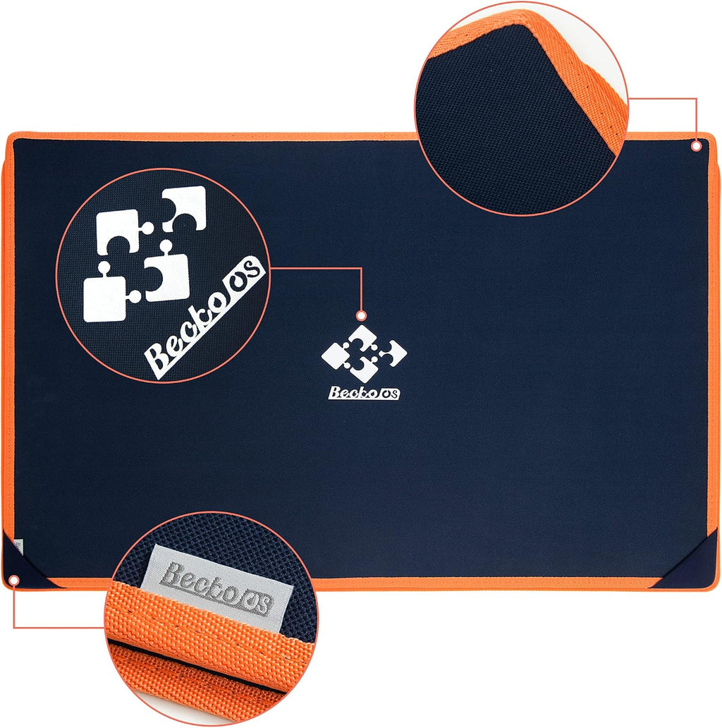 Becko US Jigsaw Puzzle Board Portable Puzzle Mat with Puzzle Dustproof Cover for Puzzle Storage Puzzle Saver, Non-Slip Surface, Up to 1000 Pieces (Black)